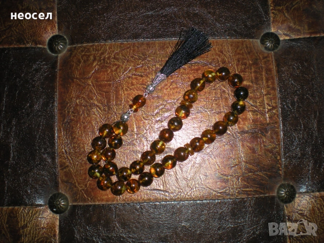 Кехлибарена броеница от балтийски кехлибар, снимка 3 - Други - 49611052