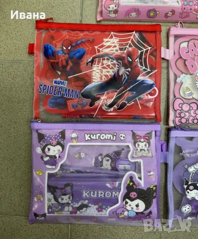 Детски несесер с ученически пособия Hello Kitty Kuromi/Spiderman, снимка 2 - Други - 48372937