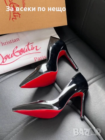 Christian Louboutin Дамски Черни Обувки На Ток Кристиян Лоботин Код E676, снимка 4 - Дамски обувки на ток - 51112168