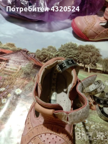 Детски сандали от естествена кожа за момиче -номер 23, снимка 6 - Детски сандали и чехли - 49352645