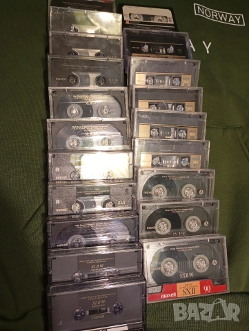Лот от 20 бр Maxell XLII 90 /XLII S 90/SXII90/ BASF Cromdioxide super II 90 хромни аудио касети, снимка 2 - Аудио касети - 53919097