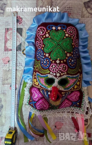 Кукерска маска, гугла, Новодел, Сурва, Кукерландия, маскарадни игри, снимка 2 - Декорация за дома - 42770820