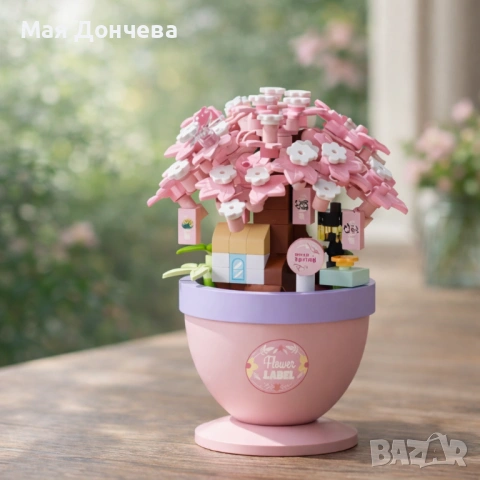 Мини-Конструктор “Розово дръвче”, снимка 3 - Игри и пъзели - 53728906