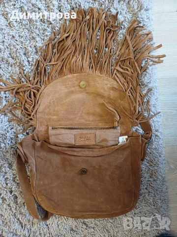 Дамска чанта ZARA - естествена кожа, снимка 5 - Чанти - 53384538