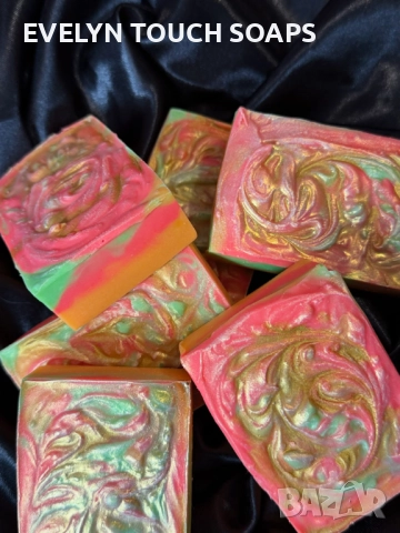 Домашен сапун с аромат на печена ябълка 🍎🍊портокал и канела, снимка 5 - Козметика за тяло - 52807214