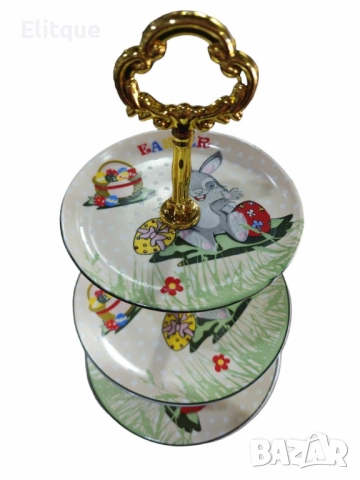 Великденско плато на 3 нива зайче с великденско яйце. Диаметър: 14,18,20см, снимка 7 - Други - 52894868