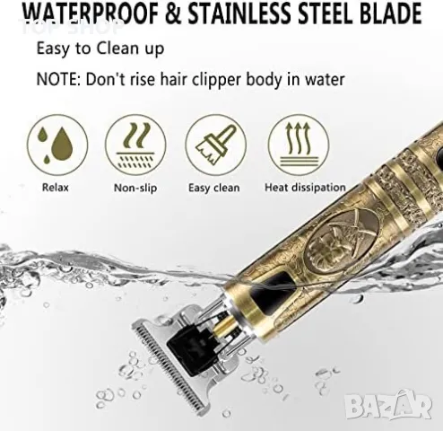 Нов Професионален тример Електрическа самобръсначка машинка за подстригване на коса Мъже Подарък, снимка 7 - Тримери - 49638622