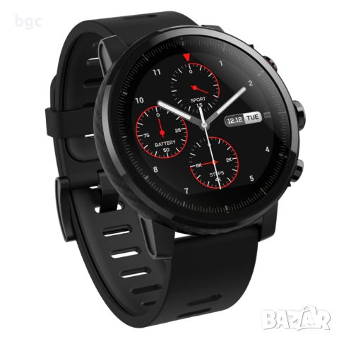 НОВ Часовник Smartwatch Amazfit Stratos, Black - 24 МЕСЕЦА ГАРАНЦИЯ, снимка 1 - Смарт часовници - 46453865