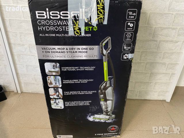 Прахосмукачка парочистачка моп Bissell CrossWave HydroSteam PET 3517N, снимка 8 - Парочистачки и Водоструйки - 45996155