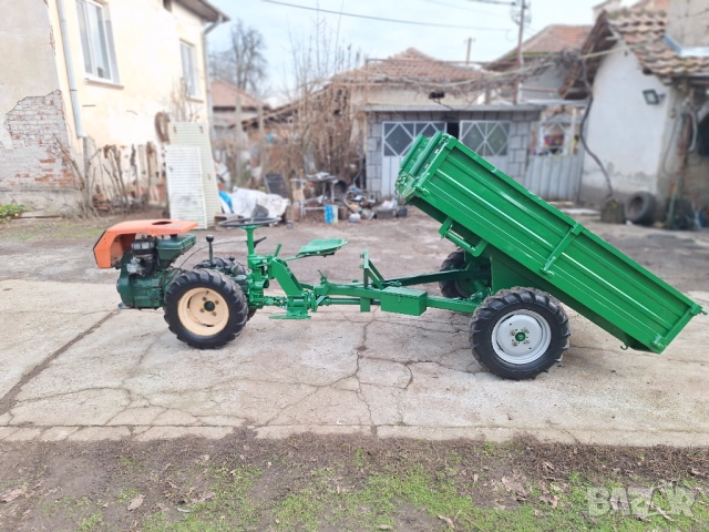 Мотоблок 4х4 с дифер.ремарке 13к.с. Lombardini