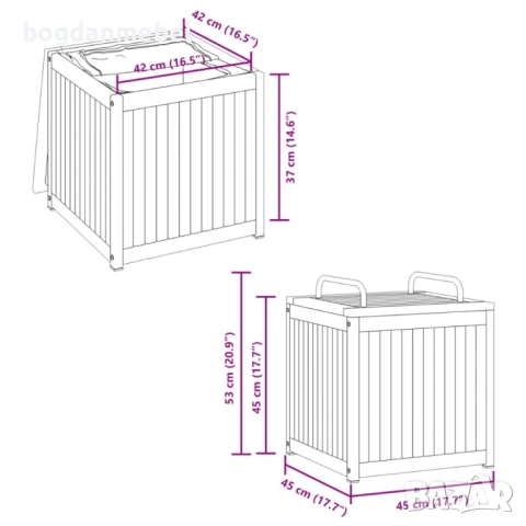Sonata Външна кутия за възглавници акация масив , снимка 4 - Кутии за съхранение - 53589828