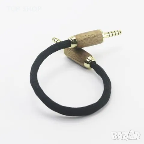 Нов 4,4 мм мъжки към мъжки балансиран 5-полюсен конектор Аудио адаптерен кабел за слушалки