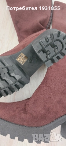 Дамски велурени ботуши , снимка 4 - Дамски ботуши - 52372274