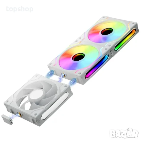 НОВИ - пакет 3 бр. jungle leopard JM s30 WH магнитна връзка, ARGB светлини 120 × 120 × 30 mm PWM., снимка 2 - Други - 50493017