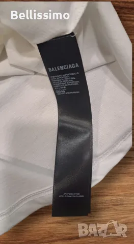 *BALENCIAGA* Дамска тениска в бял цвят, снимка 3 - Тениски - 48304071