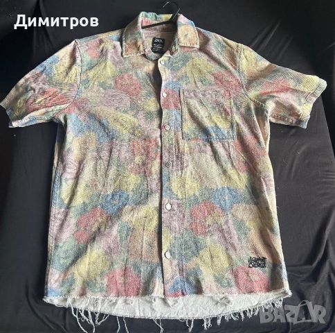 Zara Floral Short Sleeve Polo, снимка 1 - Ризи - 46716229