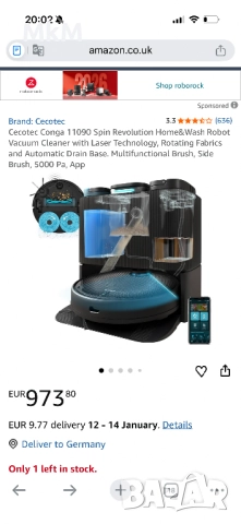 Cecotecа Conga 11090 Spin Revolution Home&Wash Laser - самопочистваща  се  , снимка 3 - Прахосмукачки - 52967984