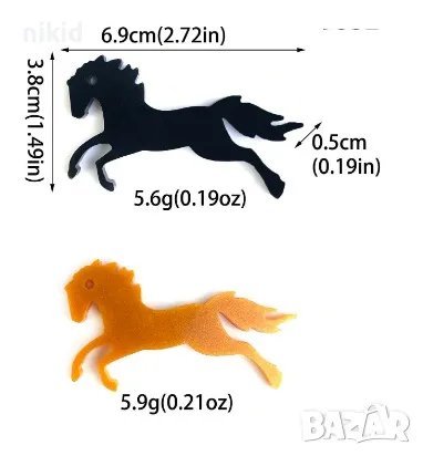 Кон жребец мустанг силиконов молд форма фондан шоколад гипс смола ключодържател висулка декор, снимка 3 - Форми - 47222947