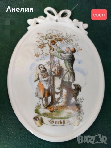 4 сезона плочи за стена 4броя Tettau, снимка 2 - Декорация за дома - 52620875