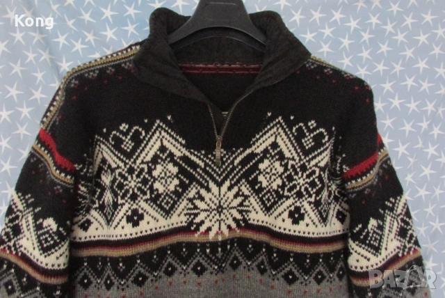 Мъжка горница фланела Dale of Norway Sport агнешка вълна Ауди пуловер Audi Cup, снимка 4 - Пуловери - 53065239