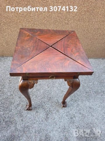 Маса за игра на карти в стил Чипъндейл, снимка 6 - Маси - 53891207