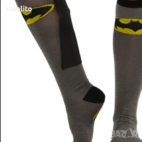 забавни чорапи Батман с черна пелерина, снимка 4 - Дамски чорапи - 45699443