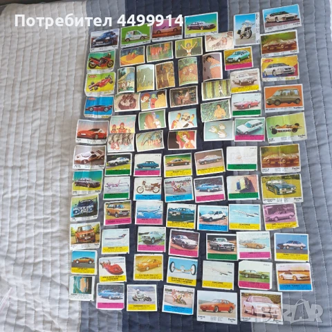 Стари картинки от дъвки и стикери Panini