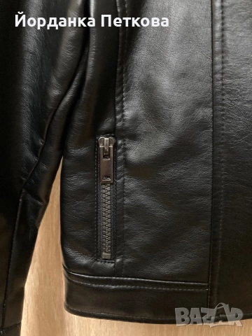 Детско кожено яке 110 р-р, снимка 3 - Детски якета и елеци - 52539868