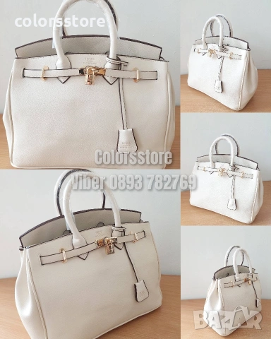 Бяла чанта Hermes Birkin- SG21