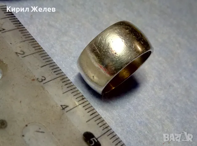 МАСИВНА СРЕБЪРНА ХАЛКА ПРЪСТЕН МАРКОВО СРЕБРО 925 СТИЛНА РЪЧНА АРТ ИЗРАБОТКА 48559