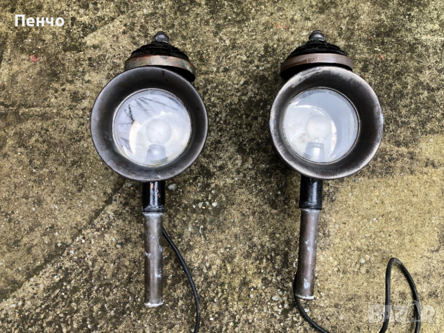 чифт старинни фенери за файтон, снимка 7 - Антикварни и старинни предмети - 34250352
