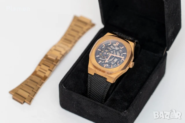 D1 Milano Skeleton Automatic – оригинален, с две каишки, снимка 10 - Мъжки - 51333070