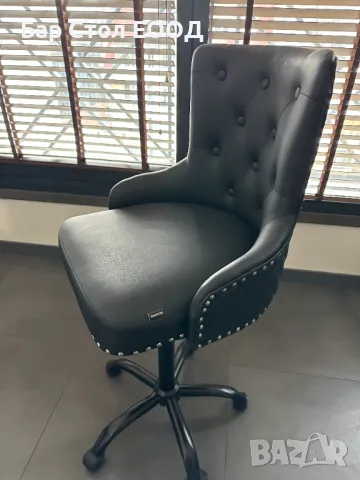 Висок стол на колелца Lyon с 24м гаранция и безплатна доставка до офис, снимка 7 - Столове - 49942638