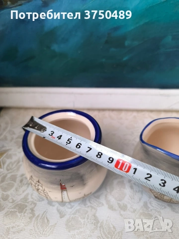 Захарница и каничка за мляко с морски мотиви , снимка 5 - Сервизи - 53477632