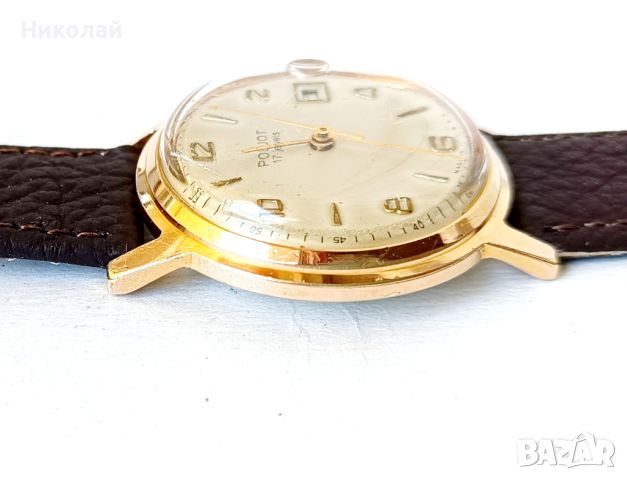 Poljot 17jewels- позлатен мъжки часовник , снимка 6 - Мъжки - 45684356