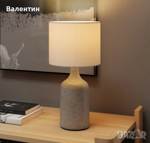Керамична настолна лампа , снимка 3 - Настолни лампи - 53311462