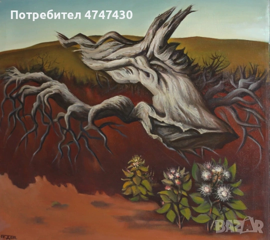 Стоян Домусчиев маслени бои картина пейзаж, снимка 8 - Картини - 53616532