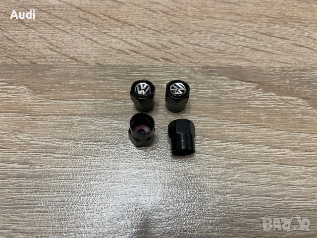Капачки вентили VW Volkswagen Golf Passat сиви черни, снимка 5 - Аксесоари и консумативи - 53091000
