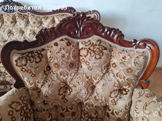 Продавам холова гранитура - барок, снимка 5 - Дивани и мека мебел - 51929436