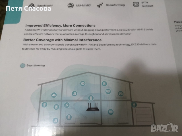 Рутер tp-link EX220 (AX1800) , снимка 6 - Рутери - 52840774