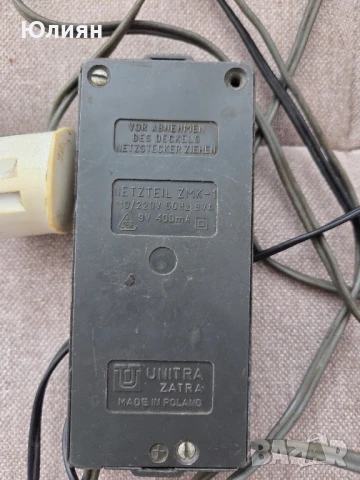 Захранване Unitra zatra ZMK-1 ,9V /400 mA , снимка 3 - Ресийвъри, усилватели, смесителни пултове - 51051177