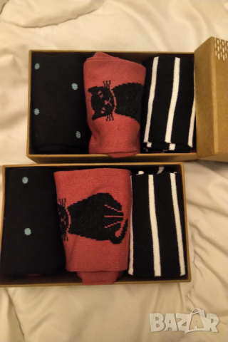 Нови чорапи органичен памук лот две кутии от по 3 броя , снимка 2 - Дамски чорапи - 44961180