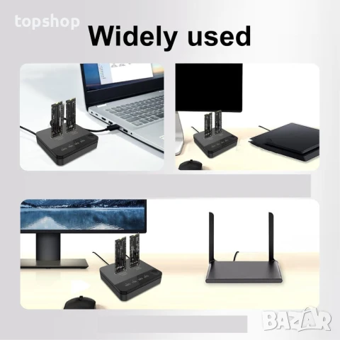 Дубликатор за M.2 SSD, 2 слота 1Gbps високоскоростно офлайн клониране на M.2 SATA SSD, Type-C - SATA, снимка 7 - Кабели и адаптери - 50649723