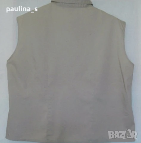 Два различни броя / Памучна риза без ръкави бяла и екрю / голям размер , снимка 11 - Ризи - 14243542