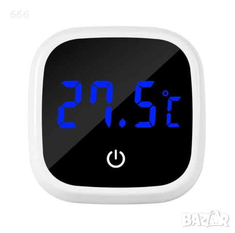 Термометър за аквариум LLWL, черен/бял, 43x43 мм