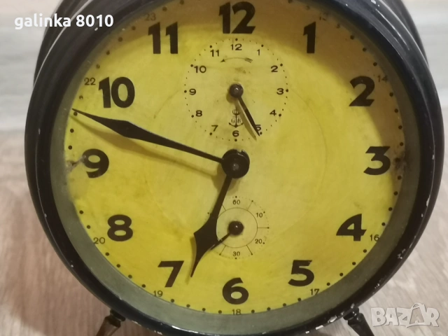 Стар Немски будилник, снимка 2 - Антикварни и старинни предмети - 54159396
