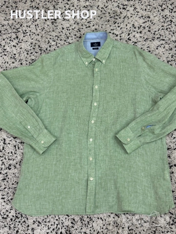 Мъжка ленена риза HACKETT LONDON. Размер XL, снимка 4 - Ризи - 53210110