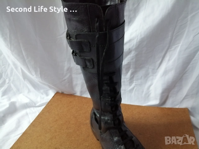 № 37 дамски ботуши с връзки естествена кожа, снимка 11 - Дамски ботуши - 53143409