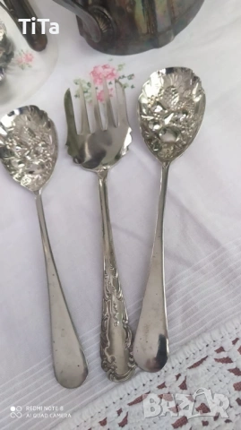 Английски посребрени прибори за сервиране, снимка 11 - Прибори за хранене, готвене и сервиране - 54058177