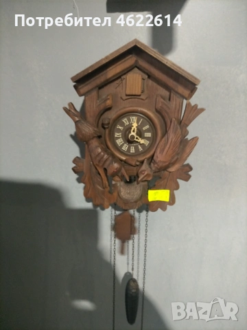 СТЕНЕН ЧАСОВНИК С КУКУВИЦА РАБОТЕЩ В ОТЛИЧНО СЪСТОЯНИЕ , снимка 4 - Стенни часовници - 53290743